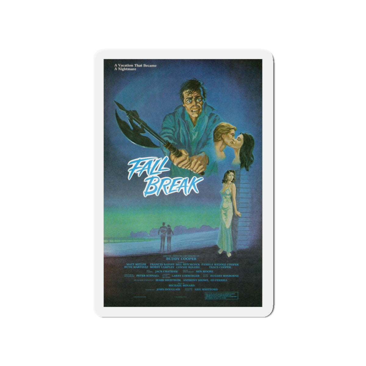 FALL BREAK (THE MUTILATOR) 1984 Movie Poster - Die-Cut Magnet-3" x 3"-The Sticker Space