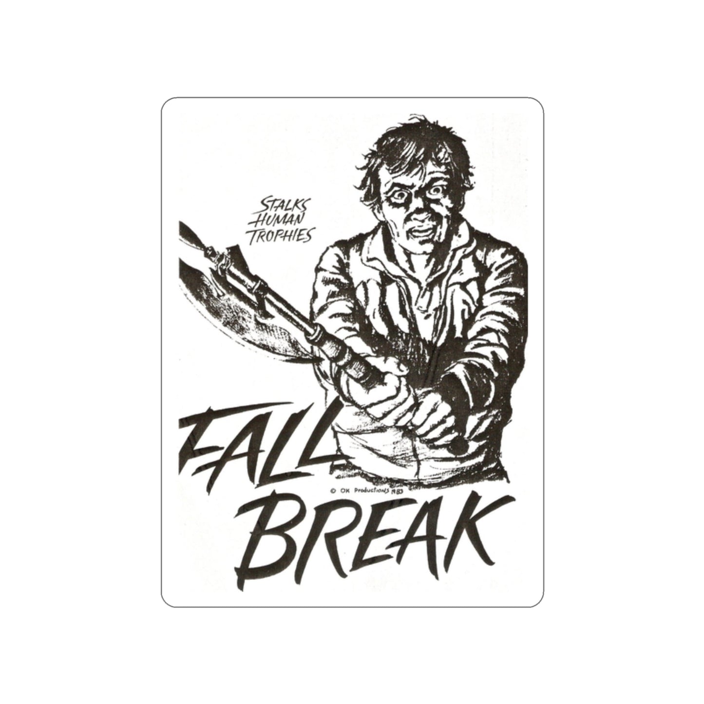 FALL BREAK (THE MUTILATOR) 2 1984 Movie Poster STICKER Vinyl Die-Cut Decal-2 Inch-The Sticker Space