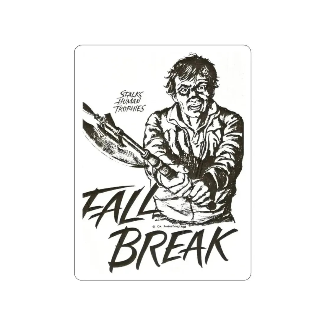 FALL BREAK (THE MUTILATOR) 2 1984 Movie Poster STICKER Vinyl Die-Cut Decal 2 Inch - The Sticker Space