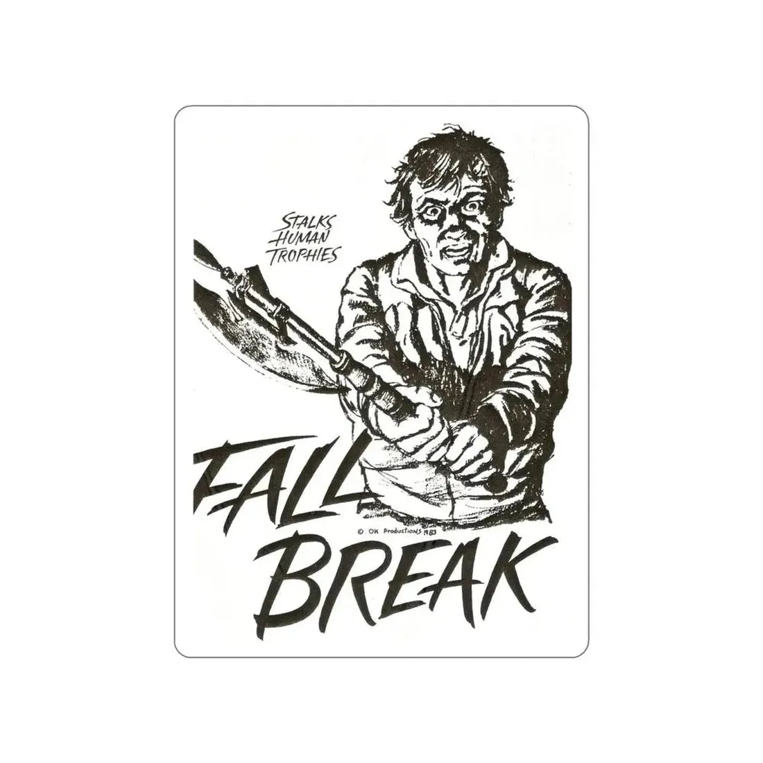 FALL BREAK (THE MUTILATOR) 2 1984 Movie Poster STICKER Vinyl Die-Cut Decal 4 Inch - The Sticker Space