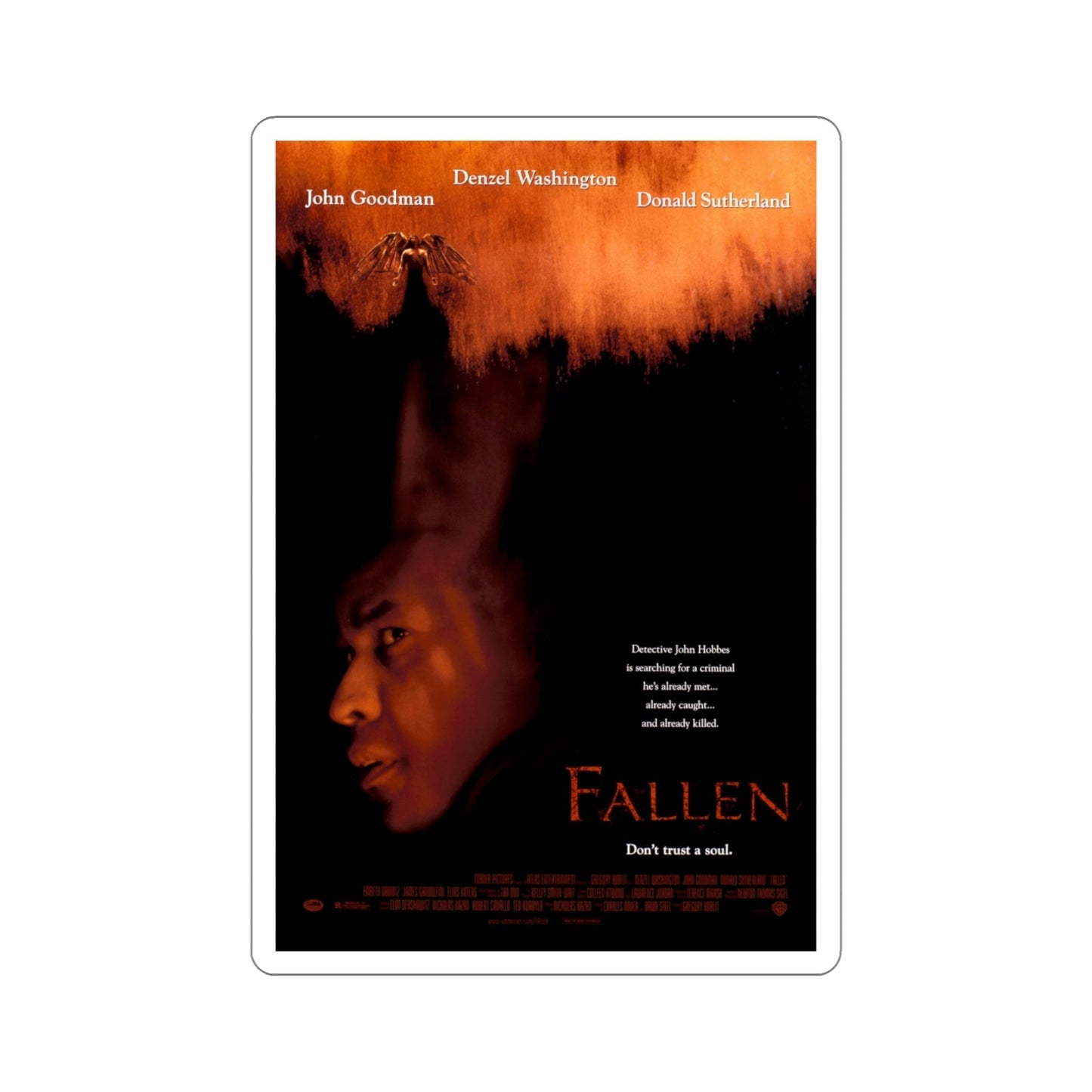 Fallen 1998 Movie Poster STICKER Vinyl Die-Cut Decal-5 Inch-The Sticker Space