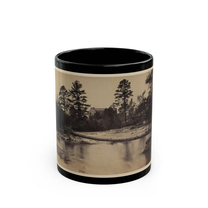 Fallen Tree Across Hazel River, Virginia (U.S. Civil War) Black Coffee Mug-11oz-The Sticker Space