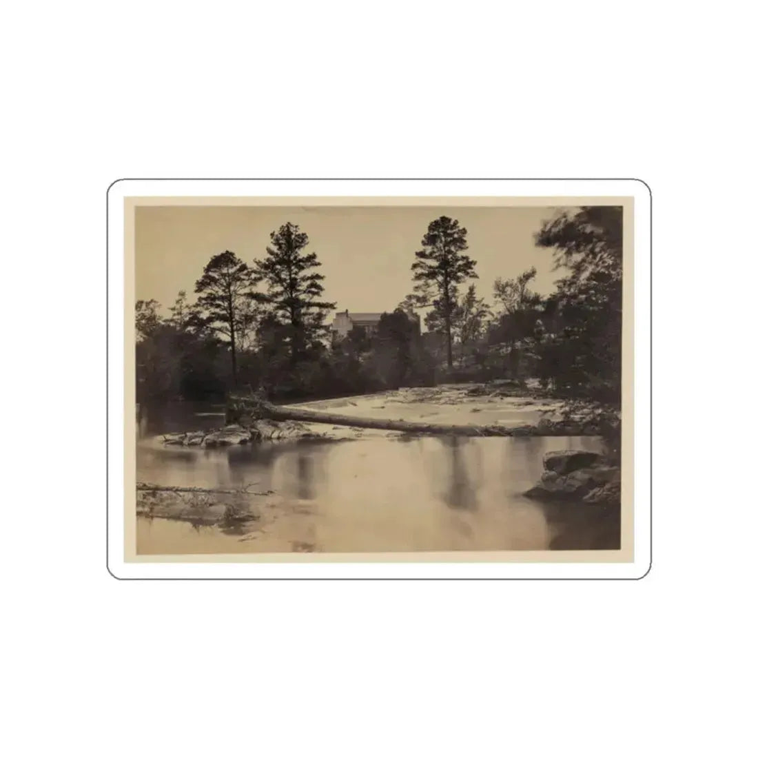 Fallen Tree Across Hazel River, Virginia (U.S. Civil War) STICKER Vinyl Die-Cut Decal White Die-Cut 2 Inch - The Sticker Space