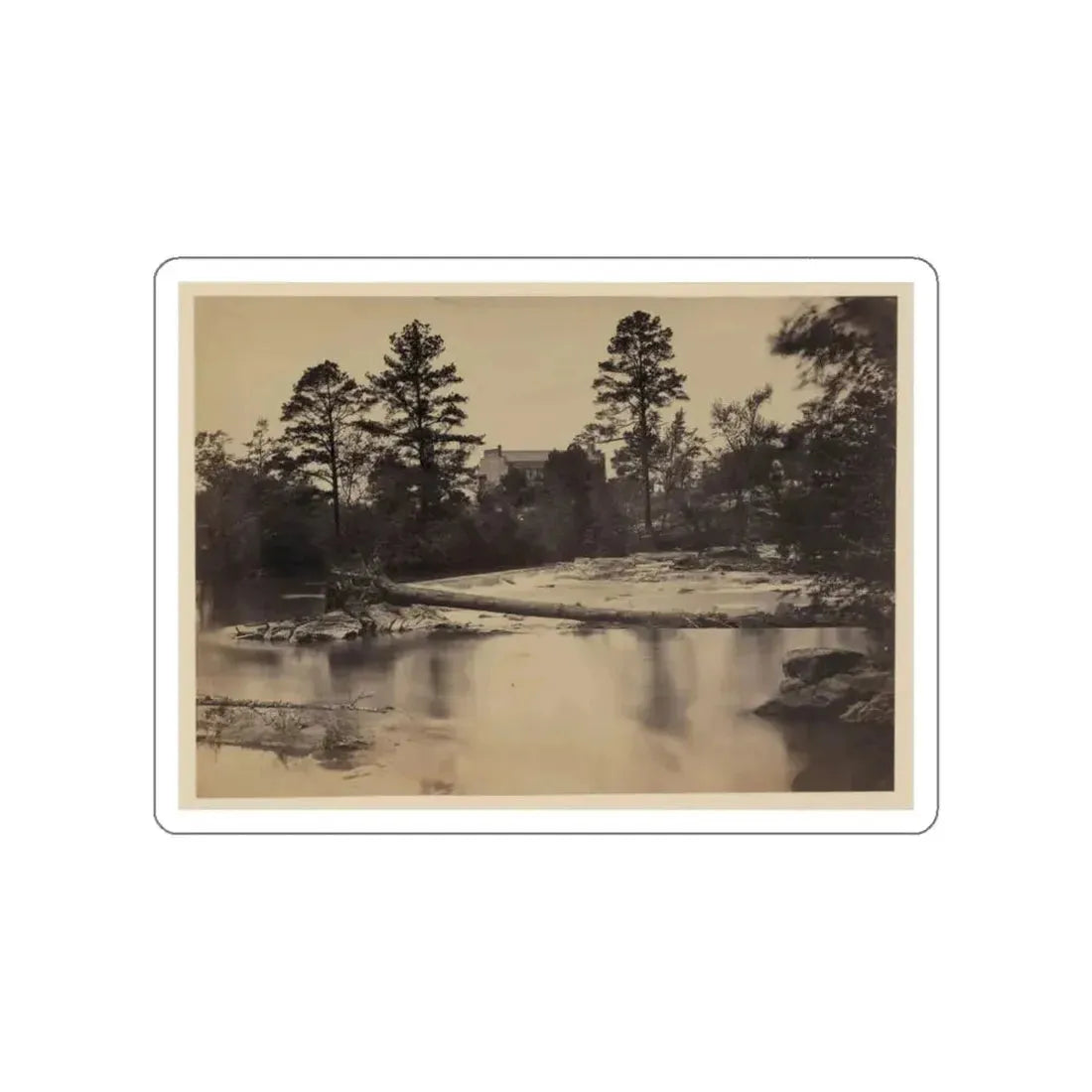 Fallen Tree Across Hazel River, Virginia (U.S. Civil War) STICKER Vinyl Die-Cut Decal White Die-Cut 3 Inch - The Sticker Space