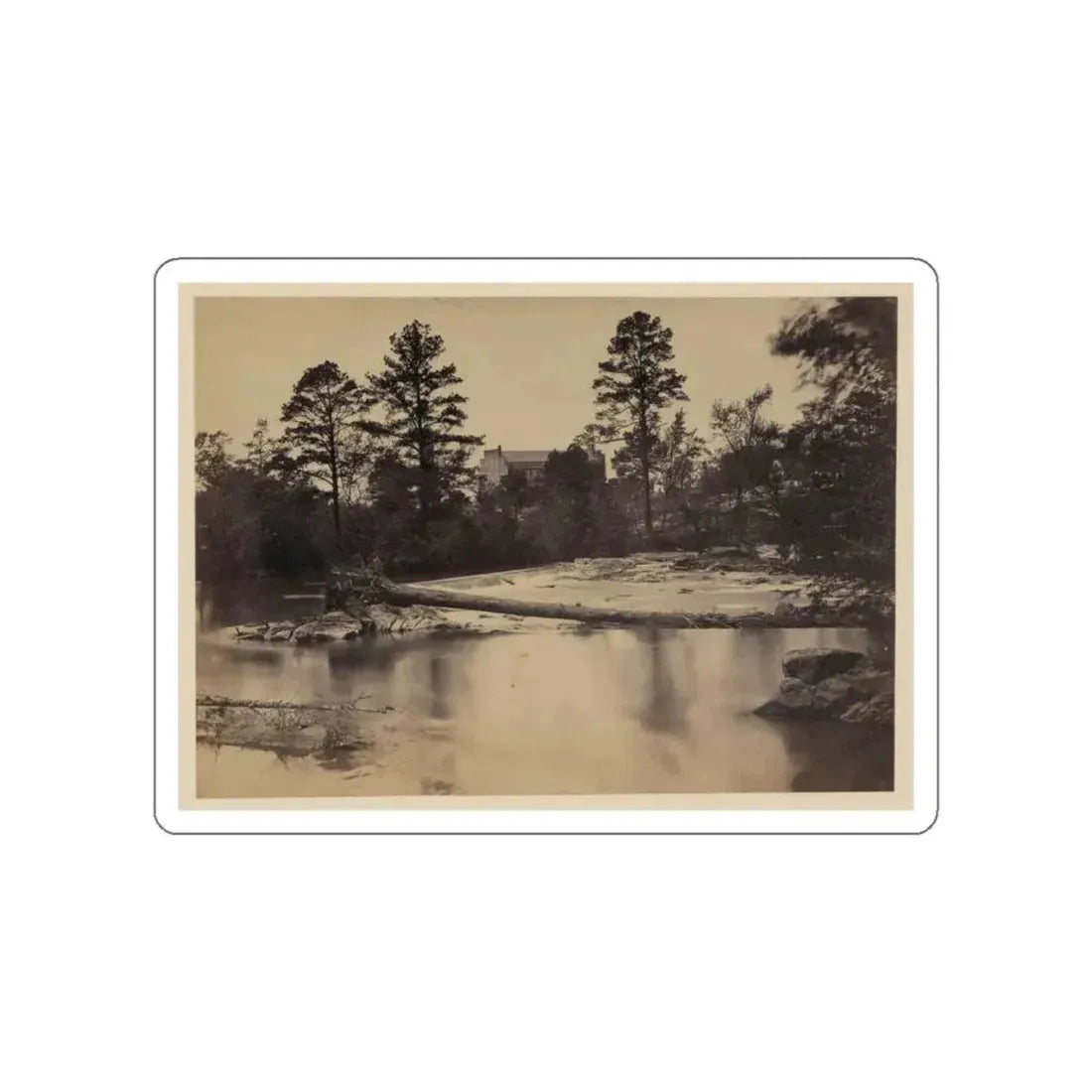 Fallen Tree Across Hazel River, Virginia (U.S. Civil War) STICKER Vinyl Die-Cut Decal White Die-Cut 6 Inch - The Sticker Space