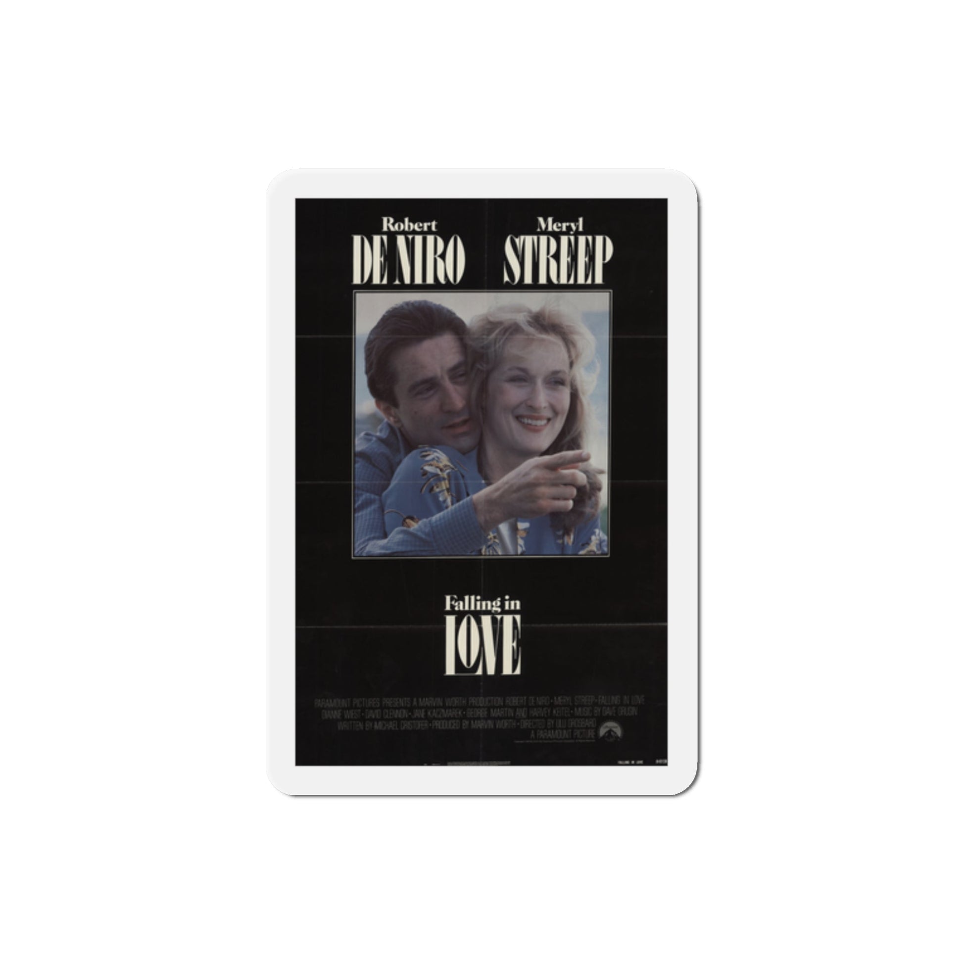 Falling in Love 1984 Movie Poster Die-Cut Magnet-2" x 2"-The Sticker Space