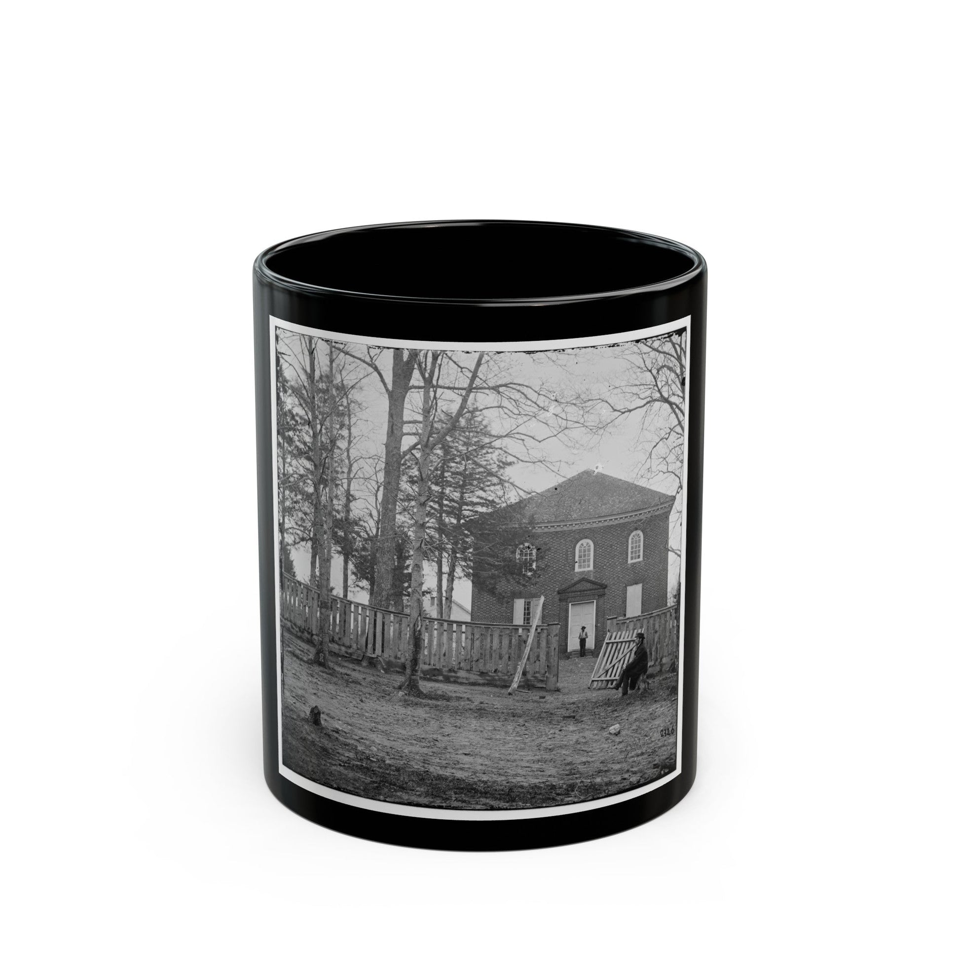 Falls Church, Va. The Church (U.S. Civil War) Black Coffee Mug-11oz-The Sticker Space