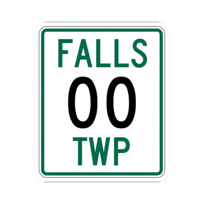 Falls Township Hocking County Ohio route shield template (Ohio) (Road Sign) STICKER Vinyl Kiss-Cut Decal 2 Inch White - The Sticker Space