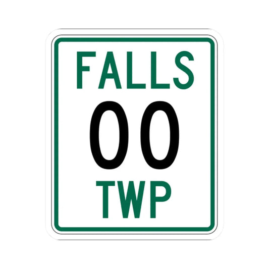 Falls Township Hocking County Ohio route shield template (Ohio) (Road Sign) STICKER Vinyl Kiss-Cut Decal 2 Inch White - The Sticker Space