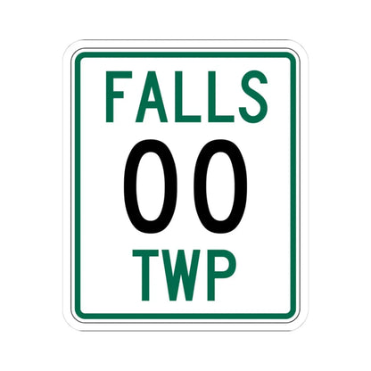 Falls Township Hocking County Ohio route shield template (Ohio) (Road Sign) STICKER Vinyl Kiss-Cut Decal 3 Inch White - The Sticker Space