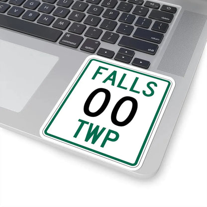 Falls Township Hocking County Ohio route shield template (Ohio) (Road Sign) STICKER Vinyl Kiss-Cut Decal - The Sticker Space