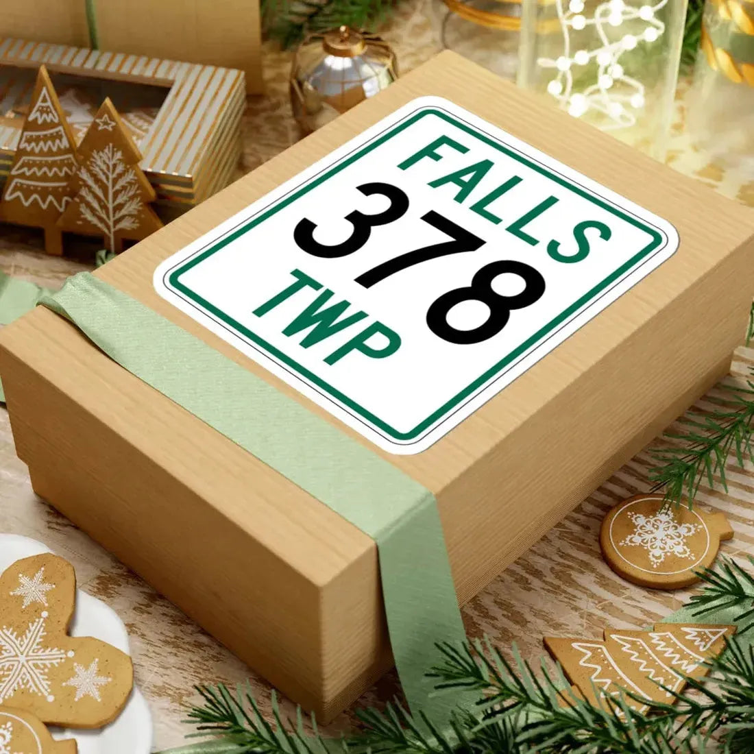 Falls Township Route 378 Hocking County Ohio (Ohio) (Road Sign) STICKER Vinyl Kiss-Cut Decal - The Sticker Space