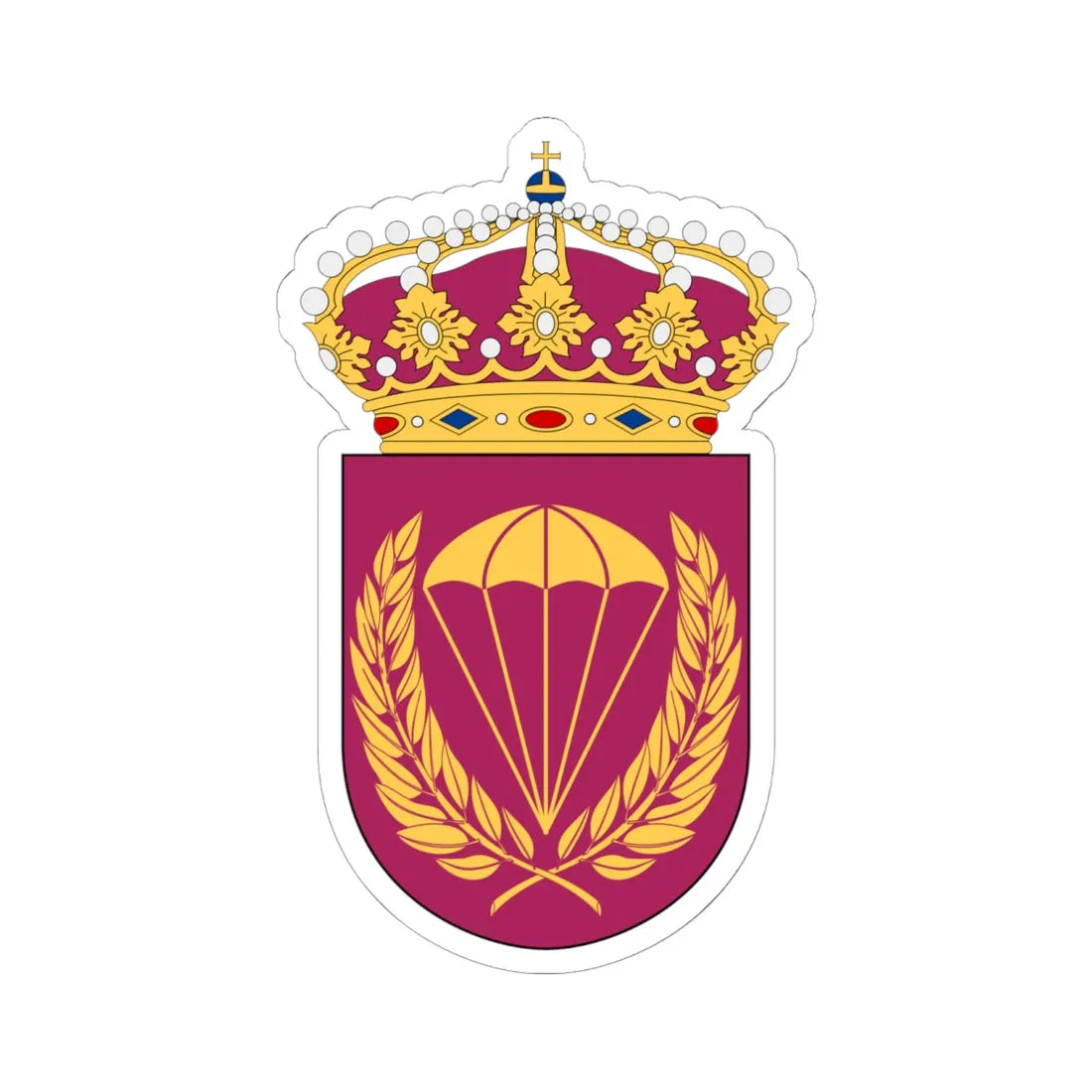 Fallskärmsjägarskolan vapen (Sweden) (Coat of Arms) STICKER Vinyl Kiss-Cut Decal 6 Inch White - The Sticker Space