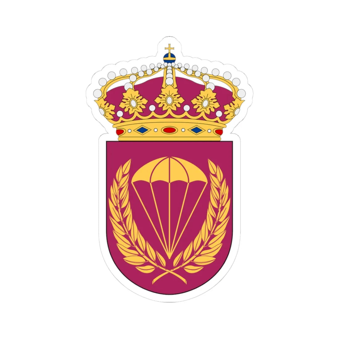 Fallskärmsjägarskolan vapen (Sweden) (Coat of Arms) STICKER Vinyl Kiss-Cut Decal - The Sticker Space