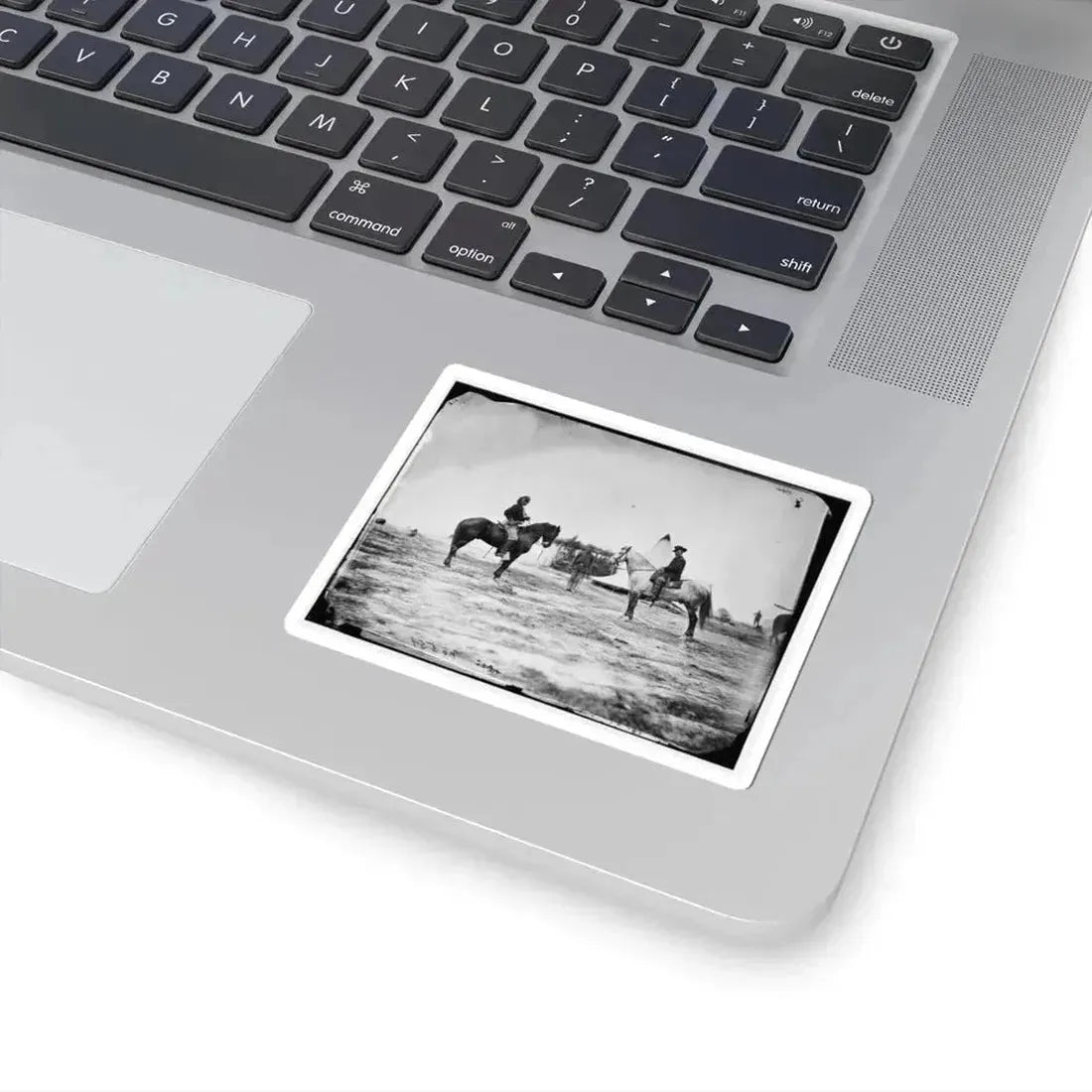 Falmouth, Va. Capt. George A. Custer and Gen. Alfred Pleasonton on Horseback (U.S. Civil War) STICKER Vinyl Kiss-Cut Decal - The Sticker Space