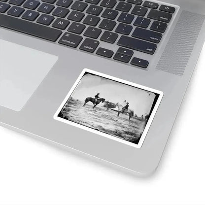 Falmouth, Va. Capt. George A. Custer and Gen. Alfred Pleasonton on Horseback (U.S. Civil War) STICKER Vinyl Kiss-Cut Decal - The Sticker Space