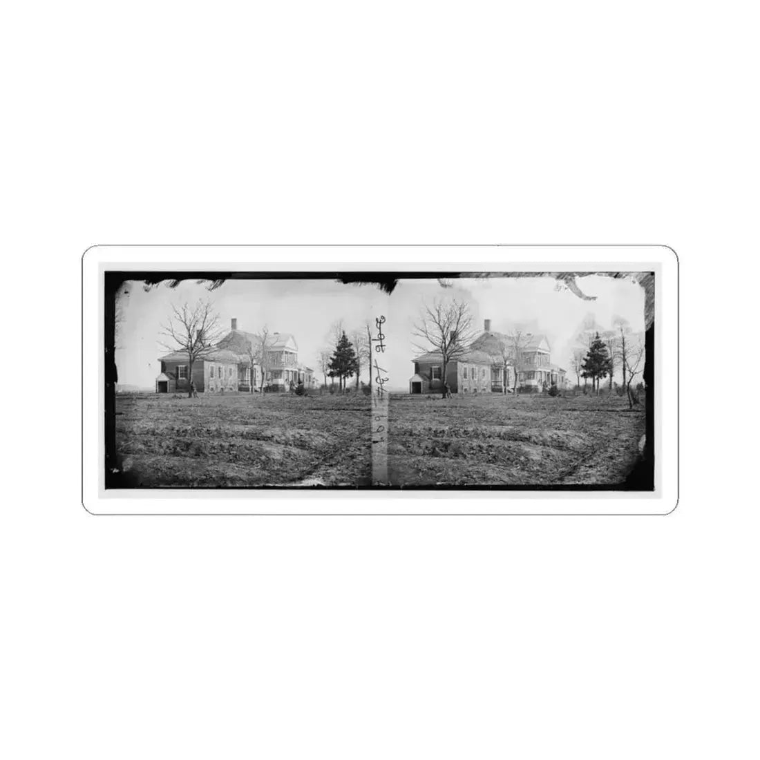 Falmouth, Va., Vicinity. Major Lacy's House Opposite Fredericksburg (U.S. Civil War) STICKER Vinyl Kiss-Cut Decal 3 Inch White - The Sticker Space