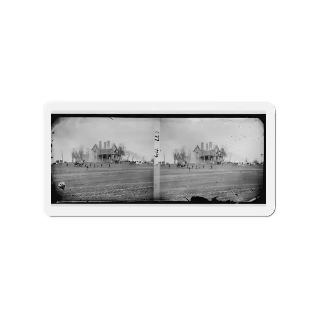 Falmouth, Va., Vicinity. The Phillips House Immediately After The Fire (U.S. Civil War) Refrigerator Magnet 2 Inch Die-Cut - The Sticker Space