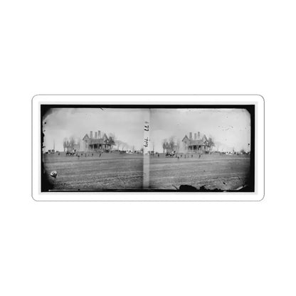 Falmouth, Va., Vicinity. The Phillips House Immediately After the Fire (U.S. Civil War) STICKER Vinyl Kiss-Cut Decal 3 Inch White - The Sticker Space