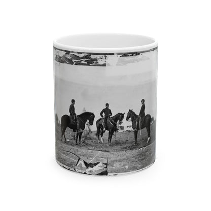 Falmouth, Va. Aides De Camp To Gen. Joseph Hooker  Capts. William L. Candler, Harry Russell, And Alexander Moore (U.S. Civil War) White Coffee Mug