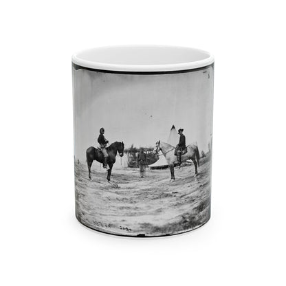 Falmouth, Va. Capt. George A. Custer And Gen. Alfred Pleasonton On Horseback (U.S. Civil War) White Coffee Mug