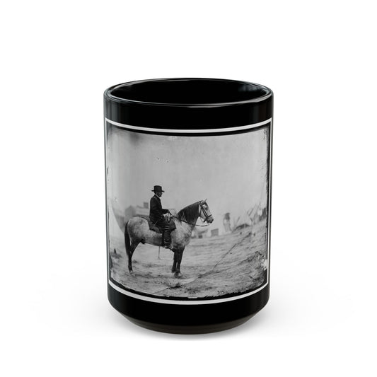 Falmouth, Va. Gen. Alfred Pleasonton On Horseback (U.S. Civil War) Black Coffee Mug