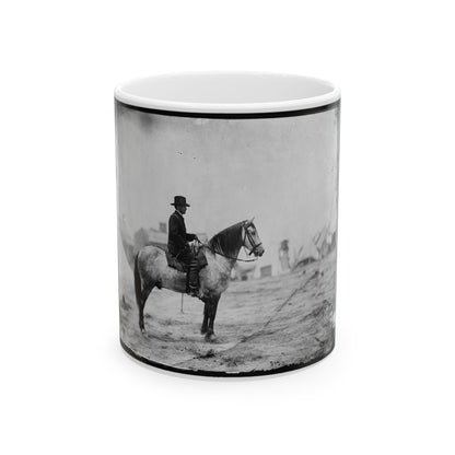 Falmouth, Va. Gen. Alfred Pleasonton On Horseback (U.S. Civil War) White Coffee Mug