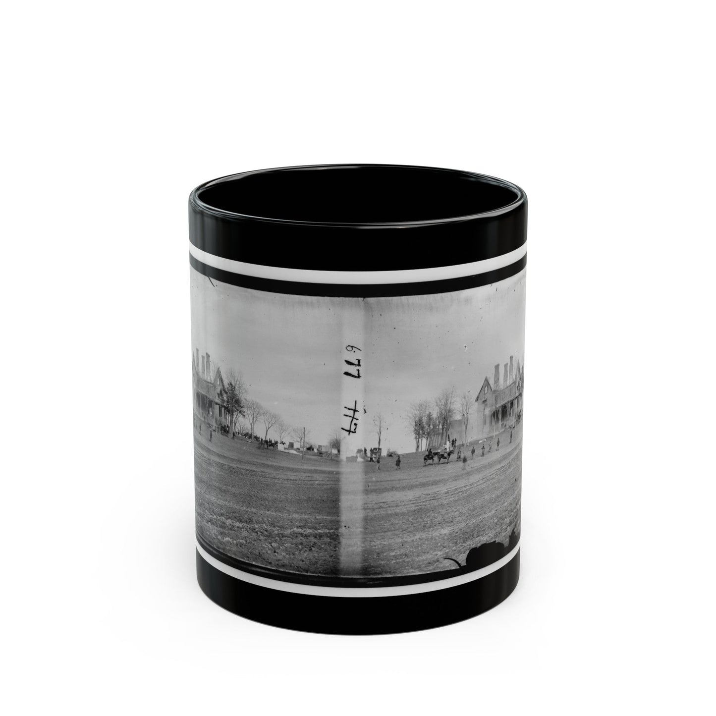 Falmouth, Va., Vicinity. The Phillips House Immediately After The Fire (U.S. Civil War) Black Coffee Mug-11oz-The Sticker Space