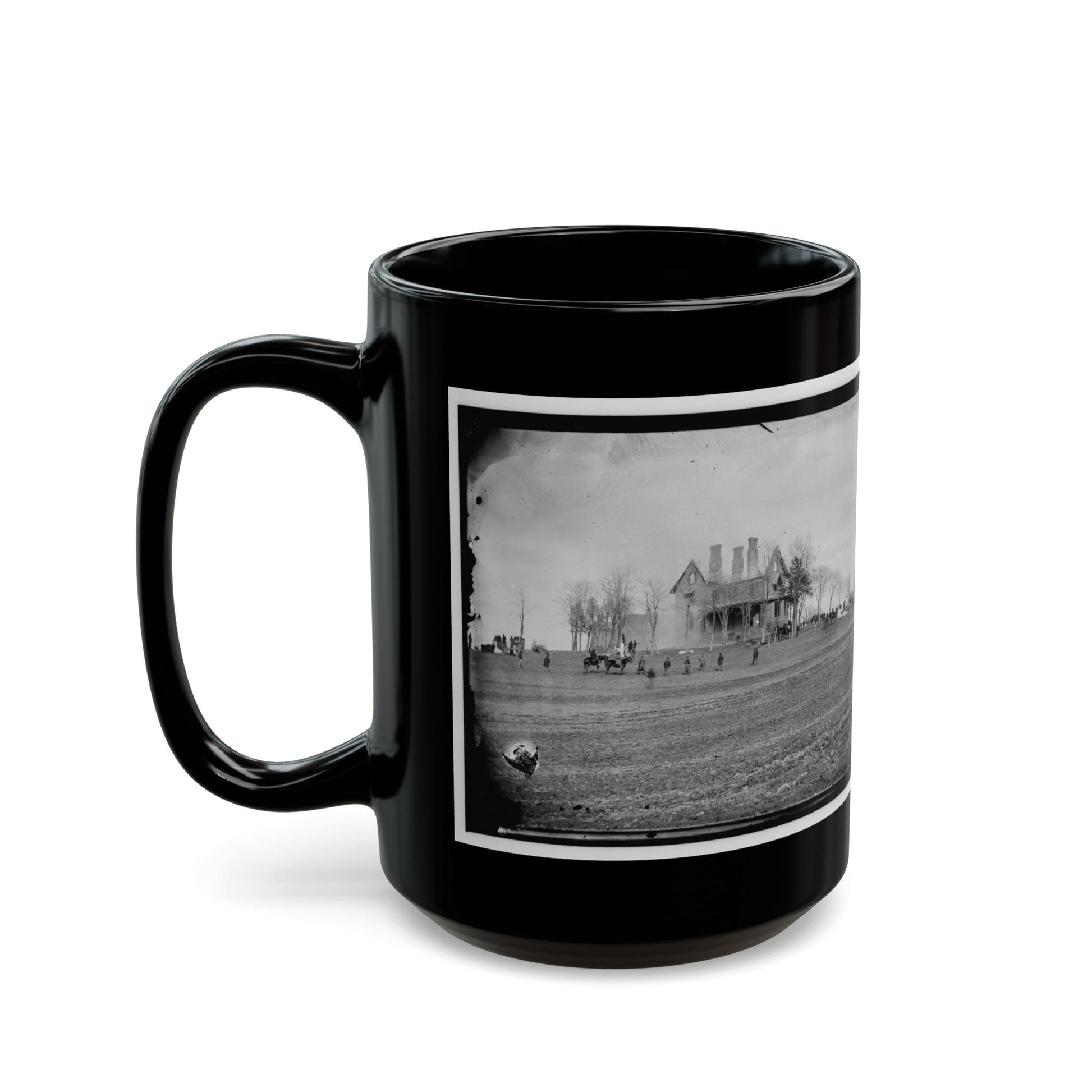 Falmouth, Va., Vicinity. The Phillips House Immediately After The Fire (U.S. Civil War) Black Coffee Mug-The Sticker Space