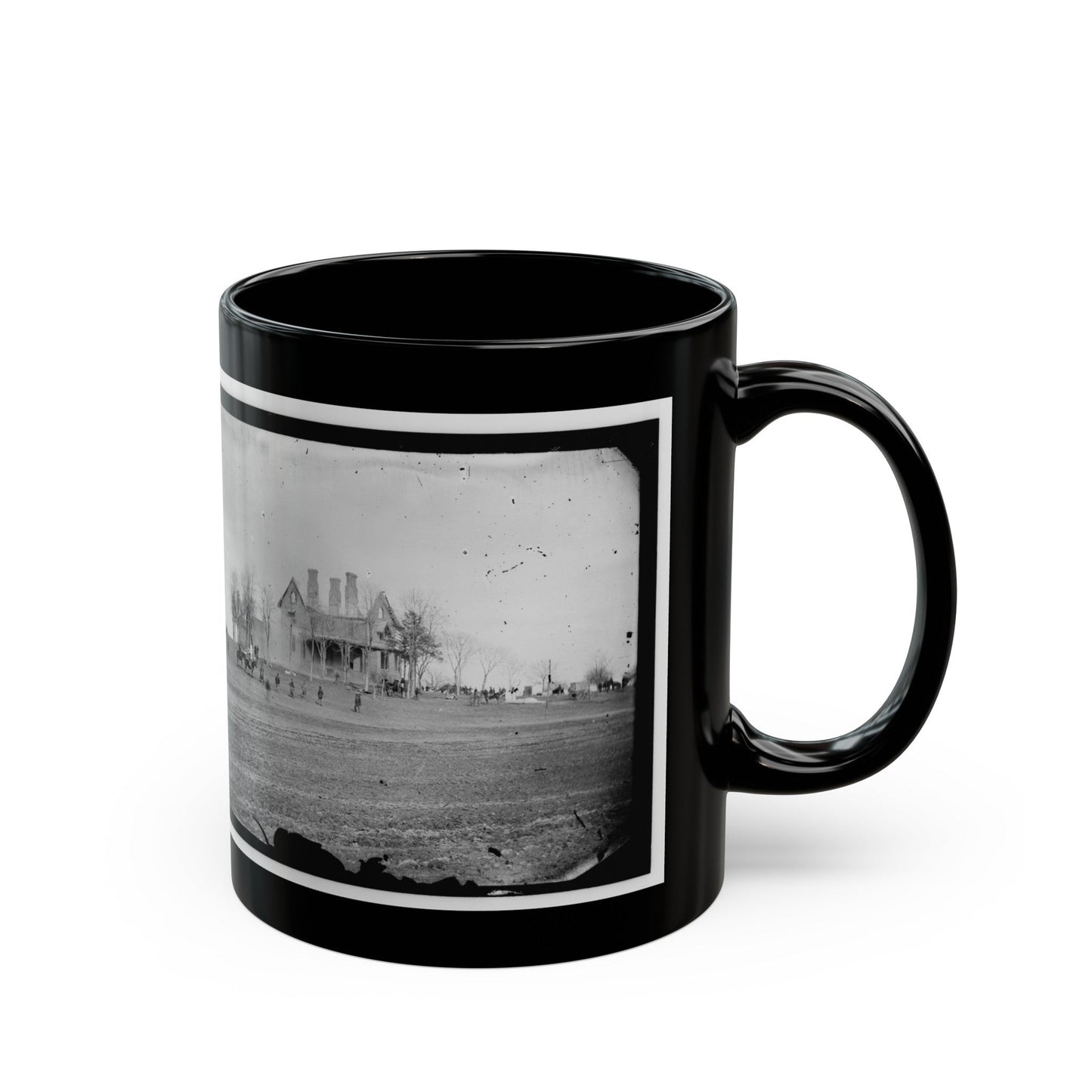 Falmouth, Va., Vicinity. The Phillips House Immediately After The Fire (U.S. Civil War) Black Coffee Mug-The Sticker Space