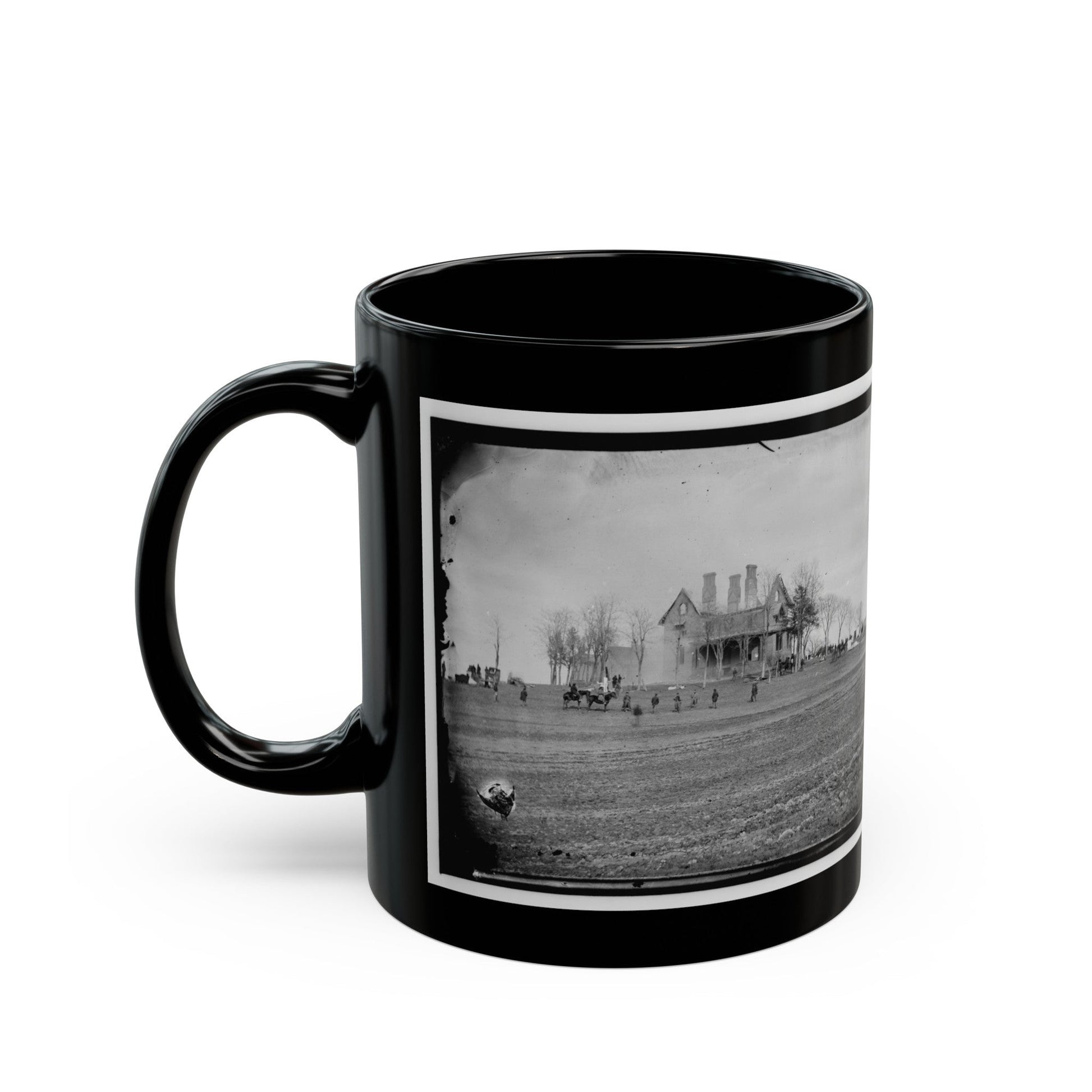 Falmouth, Va., Vicinity. The Phillips House Immediately After The Fire (U.S. Civil War) Black Coffee Mug-The Sticker Space