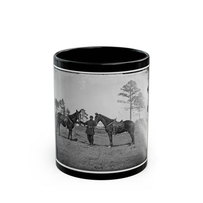 Falmouth, Virginia. Col. George Henry Sharpe's Horses, Headquarters, Army Of The Potomac (U.S. Civil War) Black Coffee Mug