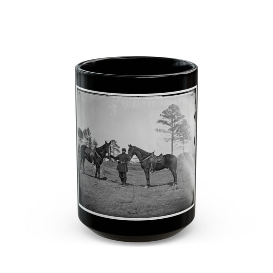 Falmouth, Virginia. Col. George Henry Sharpe's Horses, Headquarters, Army Of The Potomac (U.S. Civil War) Black Coffee Mug