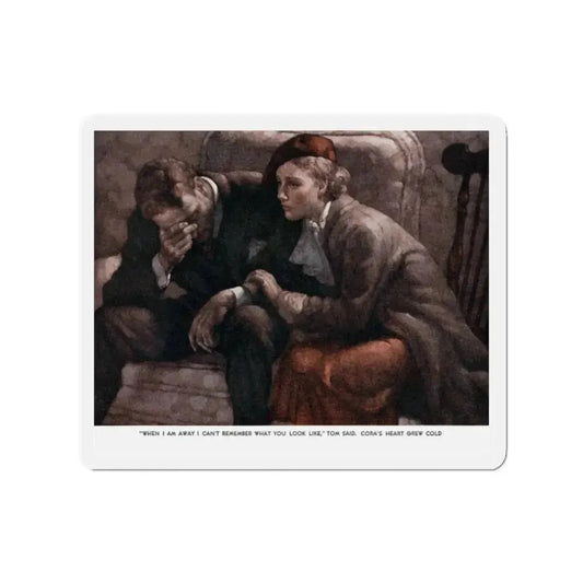 False Spring (Pt. 3), Ladies' Home Journal, June 1936 (Magazine Illustration) Refrigerator Magnet 2 Inch Die-Cut - The Sticker Space