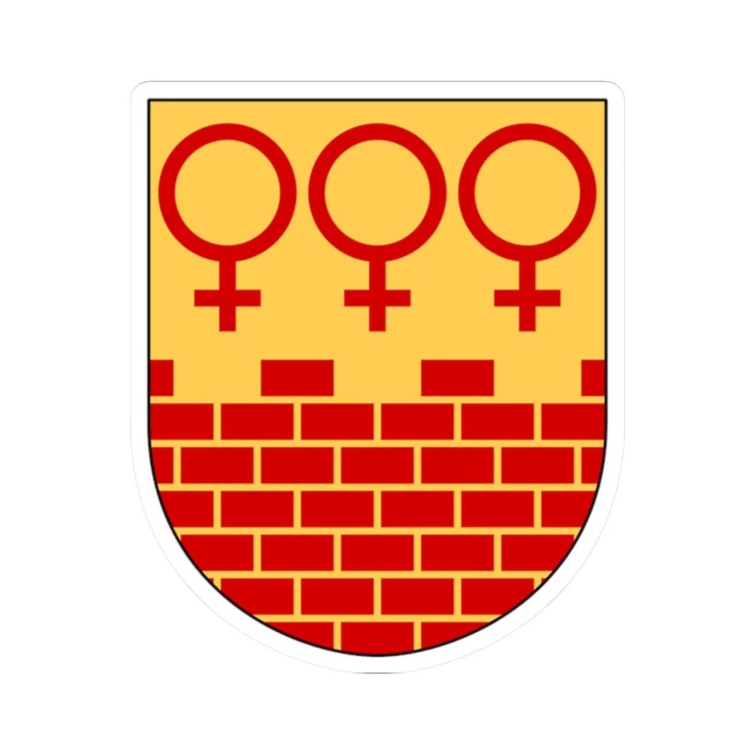 Falun vapen (Sweden) (Coat of Arms) STICKER Vinyl Kiss-Cut Decal 2 Inch White - The Sticker Space
