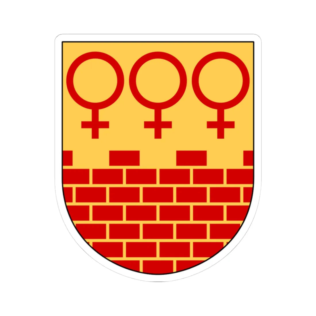Falun vapen (Sweden) (Coat of Arms) STICKER Vinyl Kiss-Cut Decal 3 Inch White - The Sticker Space