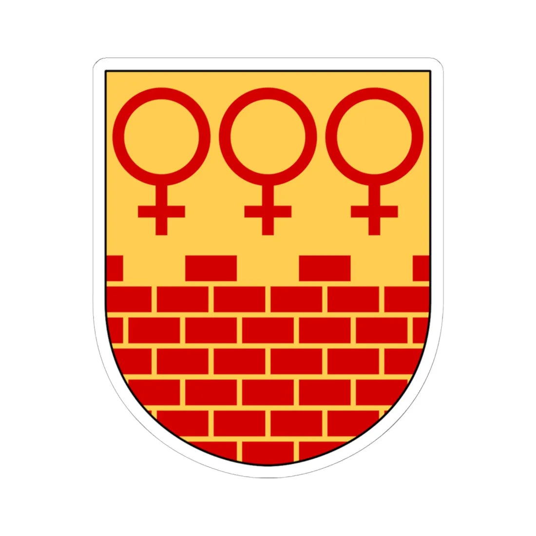 Falun vapen (Sweden) (Coat of Arms) STICKER Vinyl Kiss-Cut Decal 6 Inch White - The Sticker Space