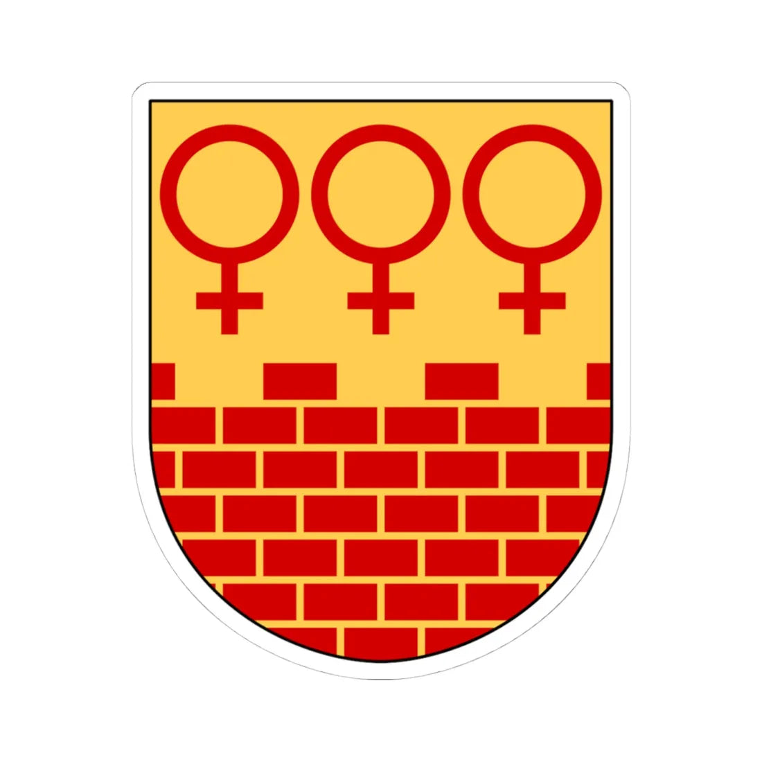 Falun vapen (Sweden) (Coat of Arms) STICKER Vinyl Kiss-Cut Decal - The Sticker Space