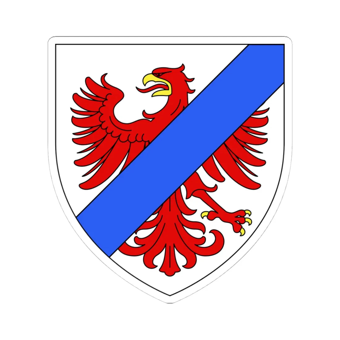 Famille dAbancourt de Maucomble (France) (Coat of Arms) STICKER Vinyl Kiss-Cut Decal 4 Inch White - The Sticker Space