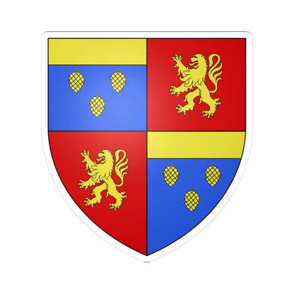 Famille dAlbignac (France) (Coat of Arms) STICKER Vinyl Kiss-Cut Decal 3 Inch White - The Sticker Space
