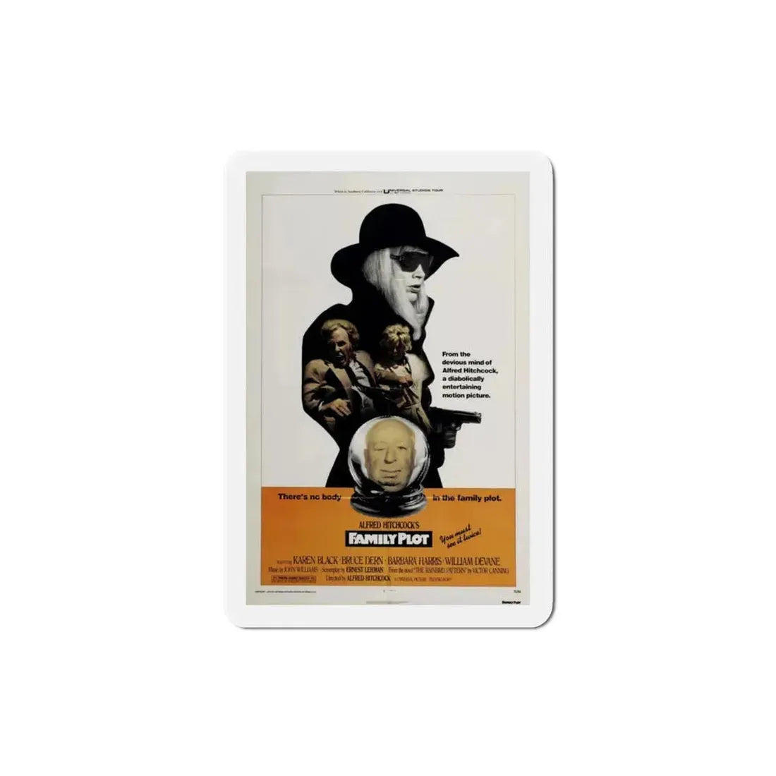 Family Plot 1976 Movie Poster Refrigerator Magnet 3 Inch - The Sticker Space