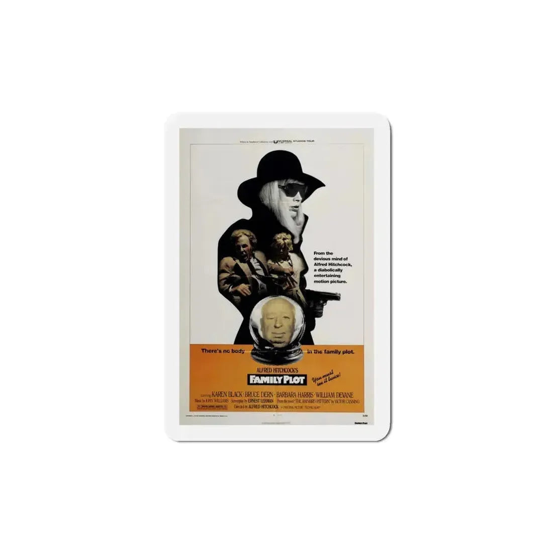 Family Plot 1976 Movie Poster Refrigerator Magnet 5 Inch - The Sticker Space