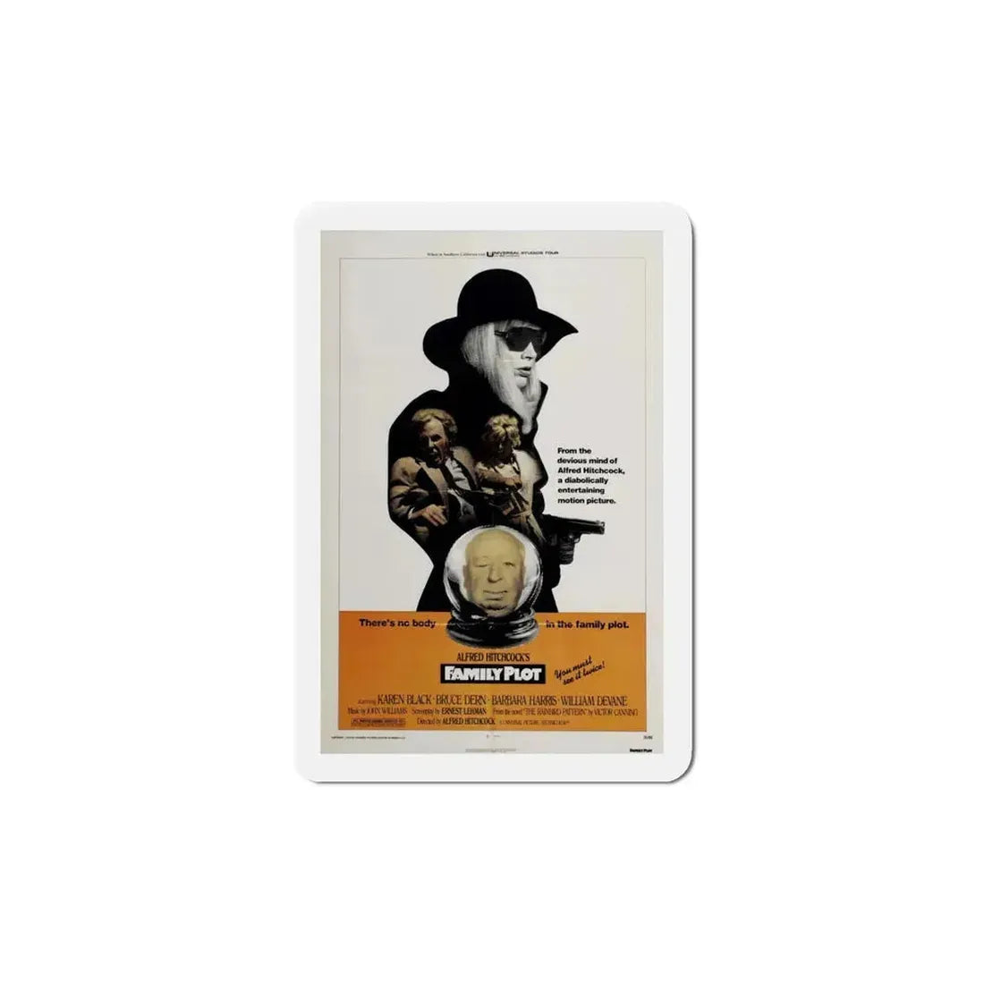 Family Plot 1976 Movie Poster Refrigerator Magnet 6 Inch - The Sticker Space