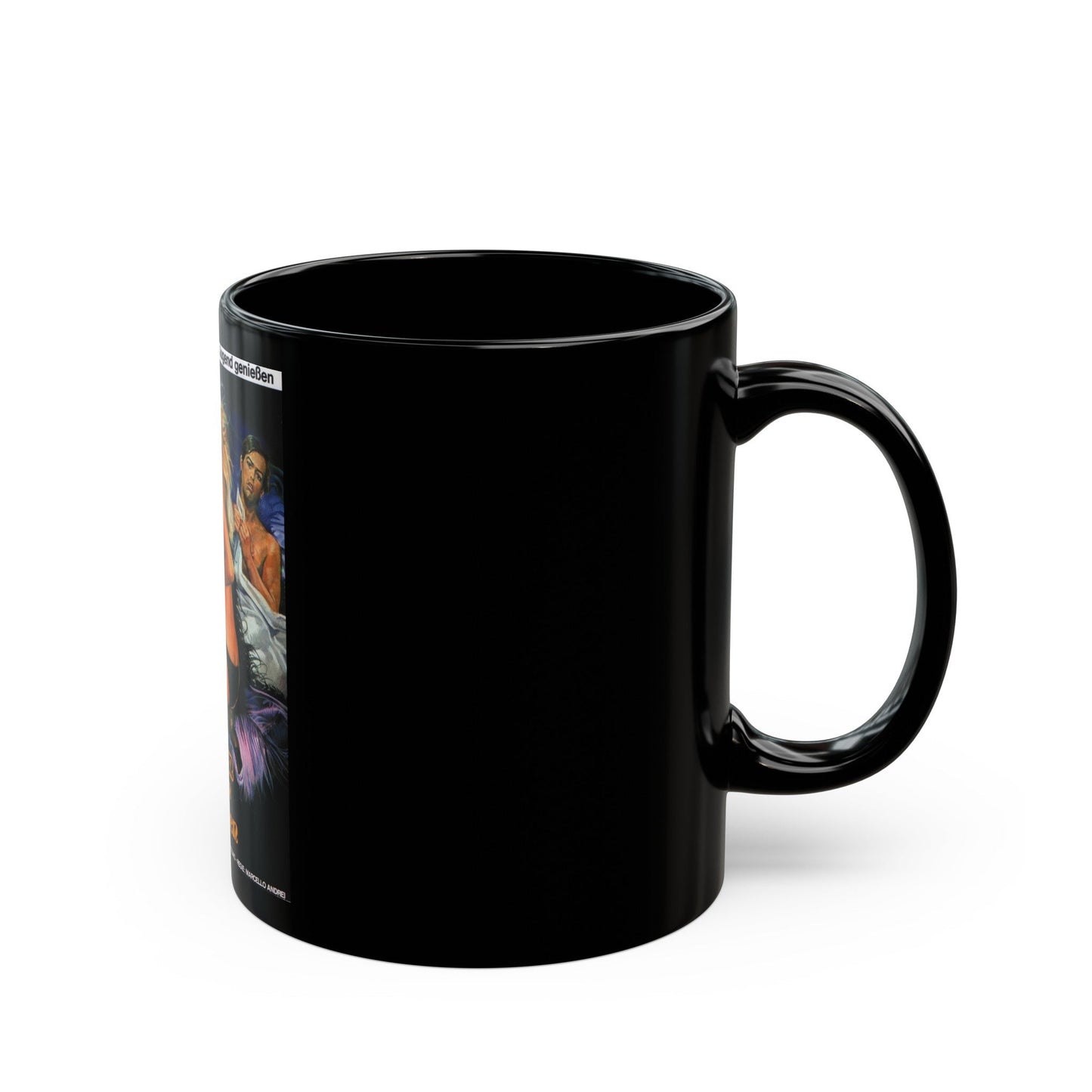 FAMILY SCANDAL 1975 Movie Poster - Black Coffee Mug-The Sticker Space