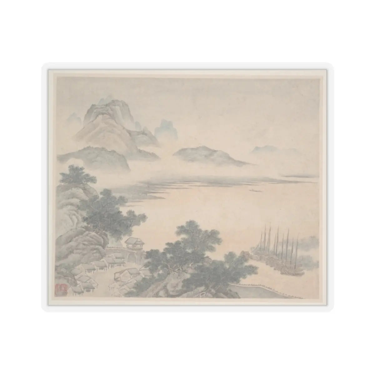 Fan Qi - Landscapes - dated 1646 v2 - STICKER Vinyl Kiss-Cut Decal