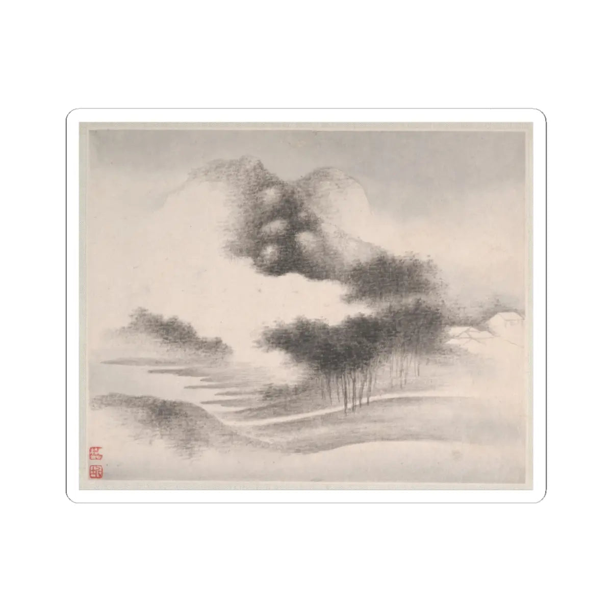 Fan Qi - Landscapes Painted for Yuweng - dated 1673 v5 - STICKER Vinyl Kiss-Cut Decal