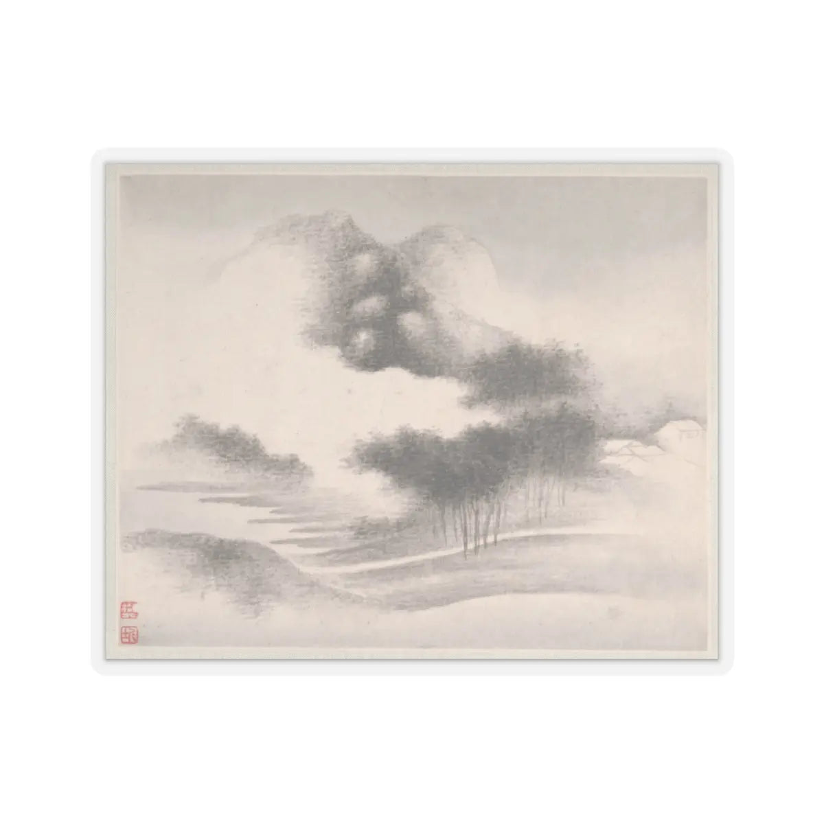 Fan Qi - Landscapes Painted for Yuweng - dated 1673 v5 - STICKER Vinyl Kiss-Cut Decal