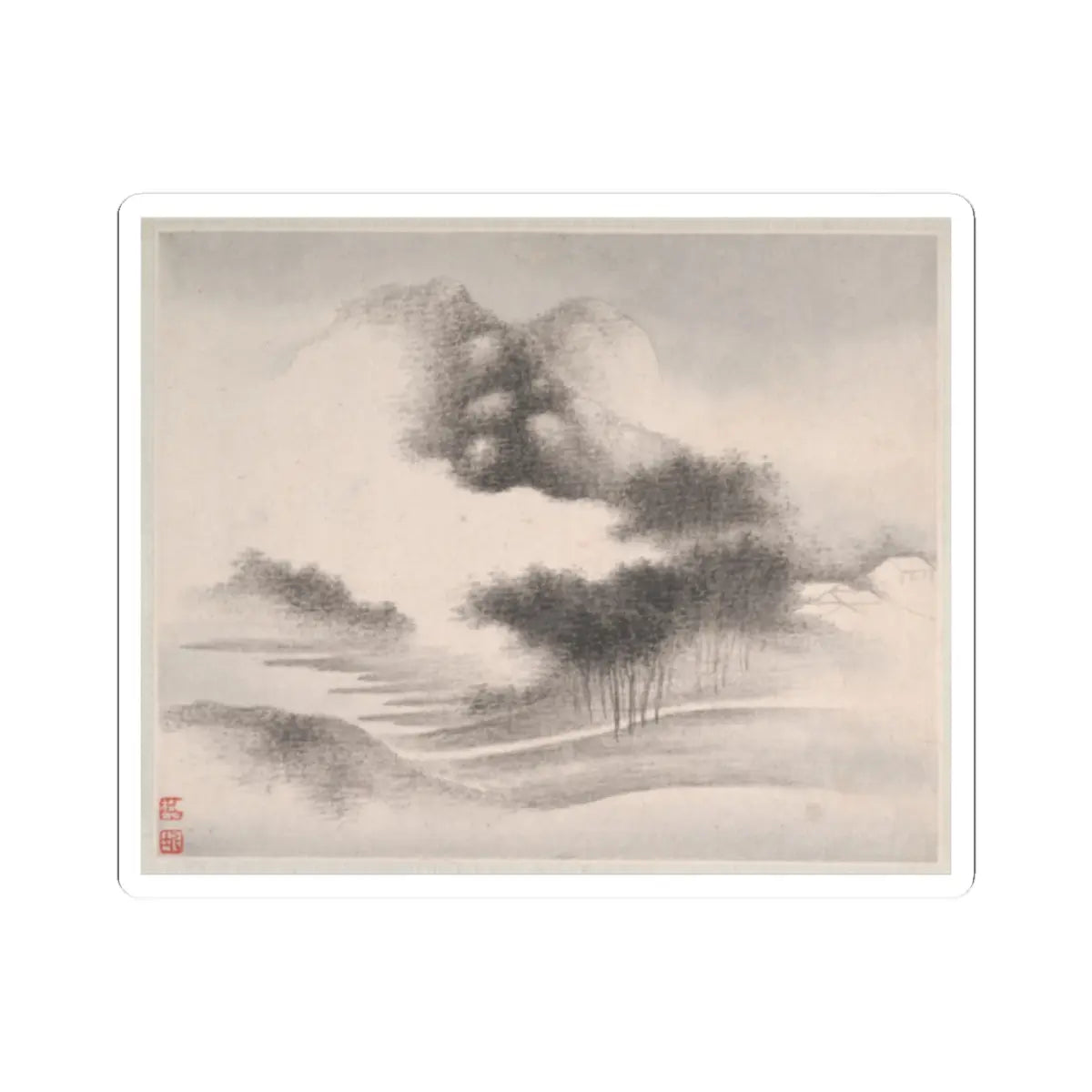 Fan Qi - Landscapes Painted for Yuweng - dated 1673 v5 - STICKER Vinyl Kiss-Cut Decal