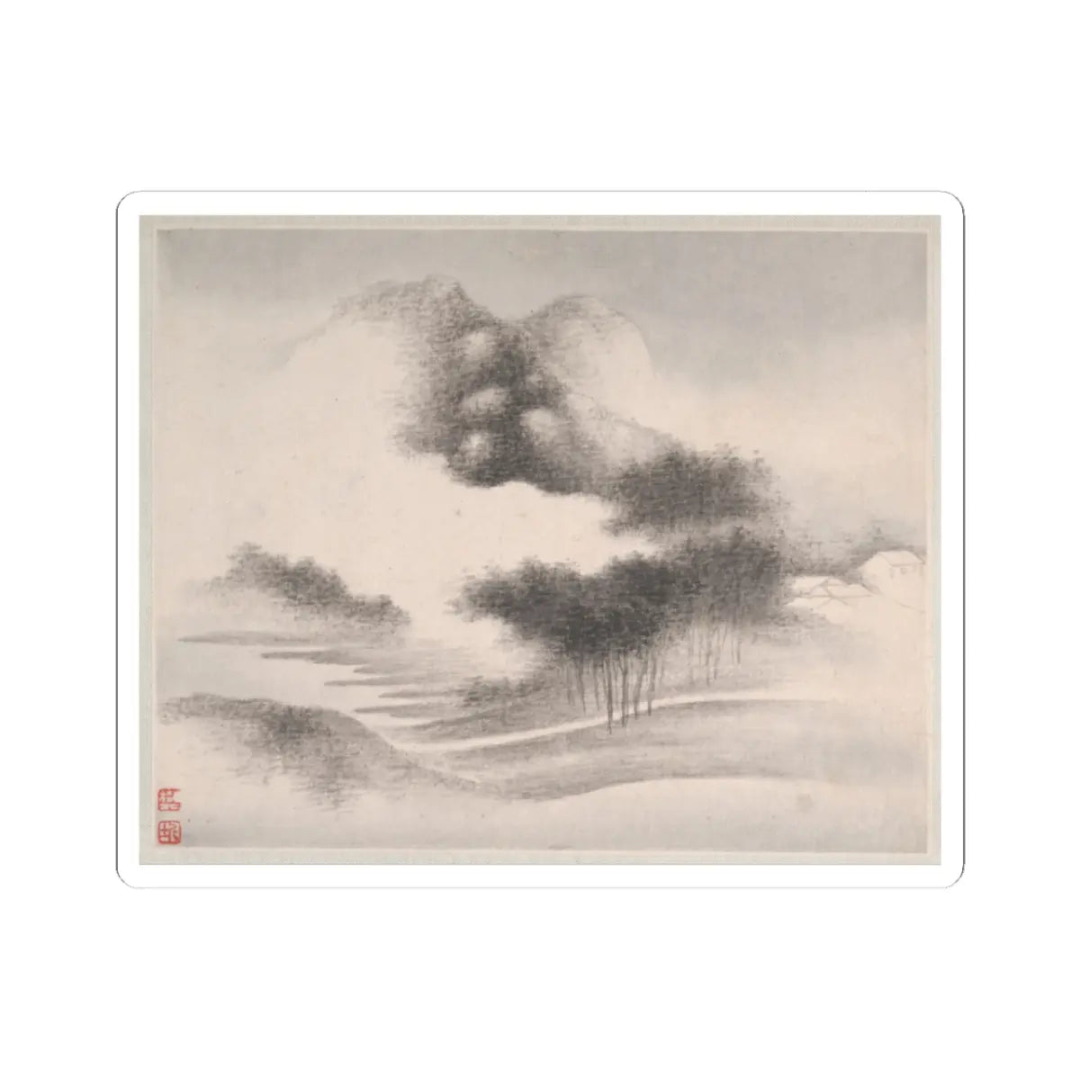 Fan Qi - Landscapes Painted for Yuweng - dated 1673 v5 - STICKER Vinyl Kiss-Cut Decal