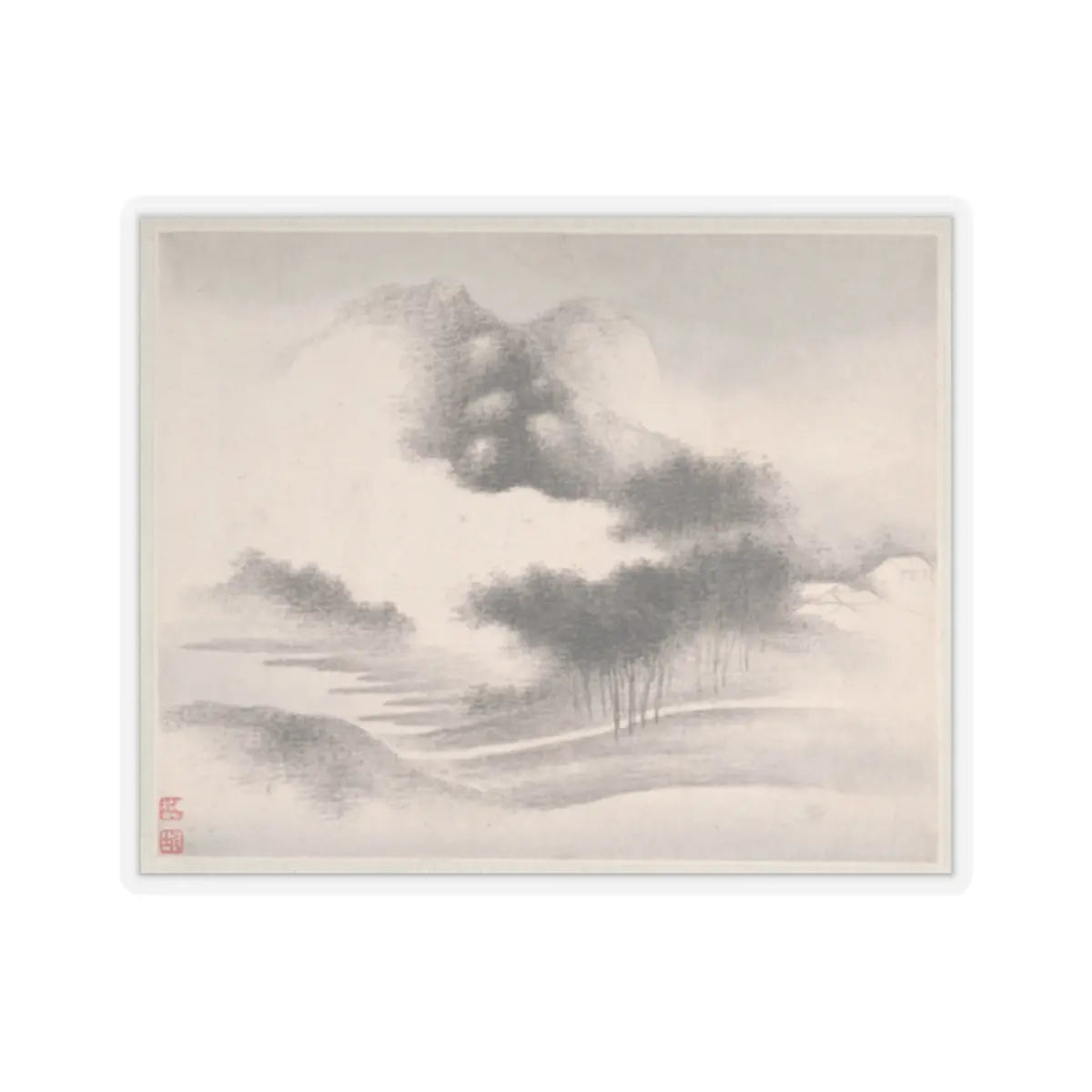Fan Qi - Landscapes Painted for Yuweng - dated 1673 v5 - STICKER Vinyl Kiss-Cut Decal